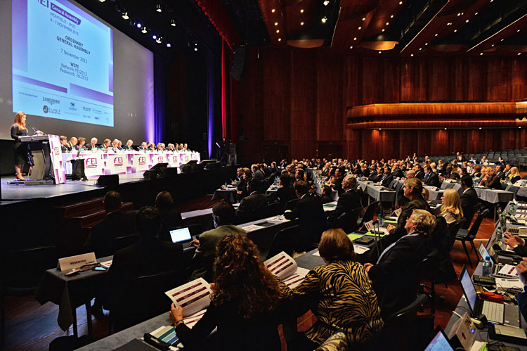 FEI President HRH Princess Haya addresses the FEI General Assembly 2013 in Montreux, Switzerland.© Edouard Curchod/FEI 